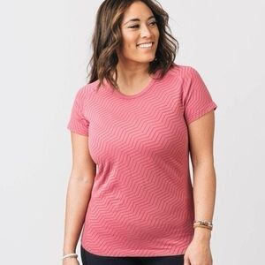 ZYIA Active Poppy Chevron Tee